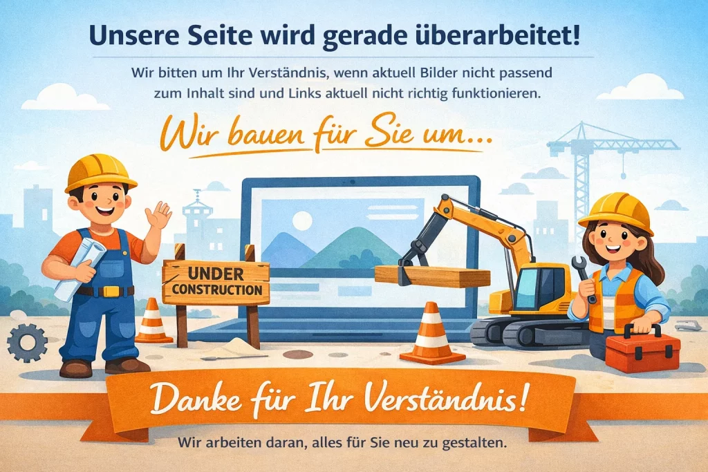 Unsere Seite wird überarbeitet